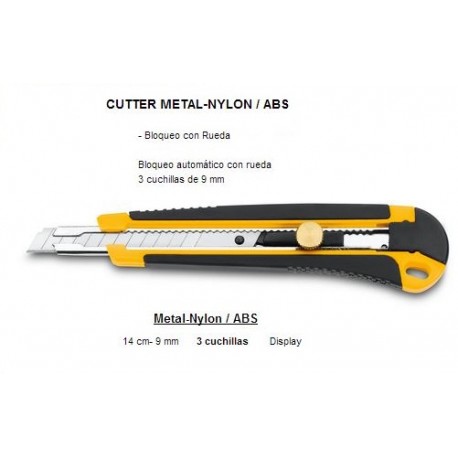 Cutter 9mm profesional con rueda
