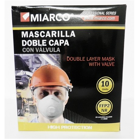 Mascarilla papel con valvula