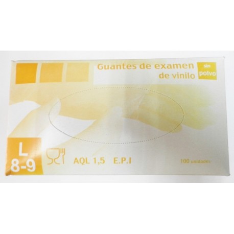 Guantes examen Vinilo 100uds