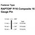 Caja Pins 16G Raptor Series 14P 16mm