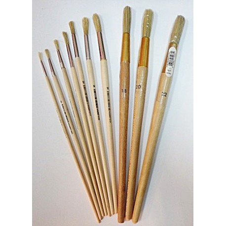 Pincel madera redondo del nº4 al 24